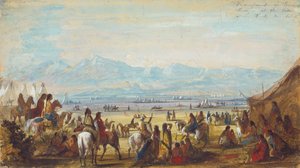 Läger på Green River vid Base of Rocky Mountains, ca 1837 (penna, akvarell och gouache på papper) av Alfred Jacob Miller