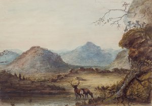 Formations of Rock near the Sweet Water, ca 1837 (akvarell på papper) av Alfred Jacob Miller