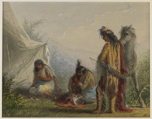Indiansk kurtis av Alfred Jacob Miller