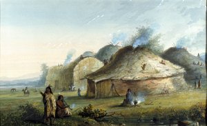 Indiska stugor av Alfred Jacob Miller