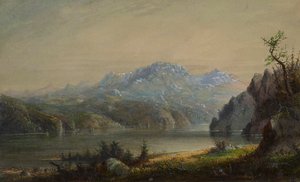 Sjö- och bergslandskap av Alfred Jacob Miller