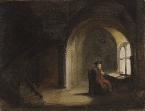 Man sittande vid ett fönster av Alfred Jacob Miller