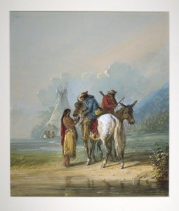 Den törstige pälsjägaren av Alfred Jacob Miller