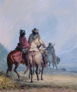 Trappers Starting for the Beaver Hunt, 1837 (wc und gouache på papper)