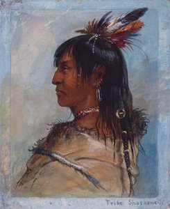 Tribe Shoshone, ca 1837 (penna och bläck, akvarell och gouache på papper) av Alfred Jacob Miller