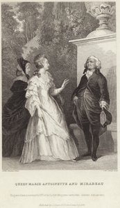 Drottning Marie Antoinette och Honore Gabriel Riqueti