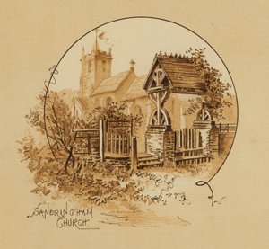 Sandringham Church, Norfolk (chromolitho) av Alfred Johnson
