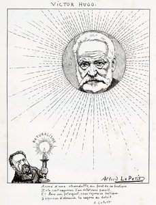 Karikatyr av Victor Hugo och Emile Zola., ca 1875-1880 (gravyr)