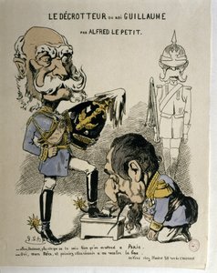 FRANSK-PREUSSISKA KRIGET: Karikatyr av Wilhelm I av Preussen och Napoleon III av Fran...