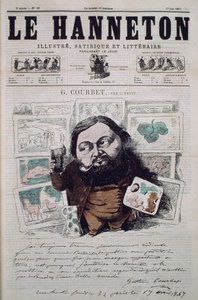 Gustave Courbet, omslagsillustration från tidningen Le Hanneton, 13 juni 1867.
