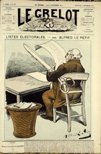 Illustration till omslaget till Le Grelot, nr 178 av Alfred Le Petit