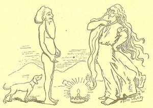 Illustration av Alfred Le Pete (1841-1909) i Gros-Jean och hans botemedel av Alfred Le Petit