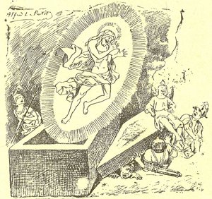 Illustration av Alfred Le Pete (1841-1909) i Gros-Jean och hans församling av Alfred Le Petit