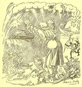 Illustration av Alfred Le Pete (1841-1909) i Gros-Jean et son kur av Alfred Le Petit