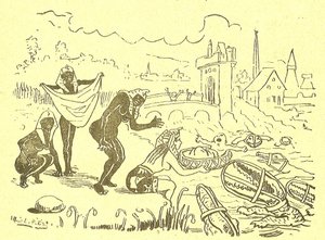 Illustration av Alfred Le Pete (1841-1909) i Gros-Jean et son kur av Alfred Le Petit