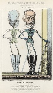 Le Myosotis: karikatyr om Clément Thomas - ill. från 1871-02-03 i "Dagens blommor, frukter och grönsaker"
