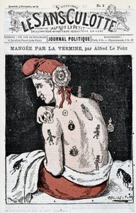 Marianne uppäten av ohyra - av Alfred Le Petitty, i "" Le Sans-Panlotte"" av Alfred Le Petit