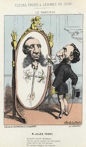 The Narcissus: Cartoon on Jules Ferry - ill. från 1871-01-27 i "Dagens blommor, frukter och grönsaker"