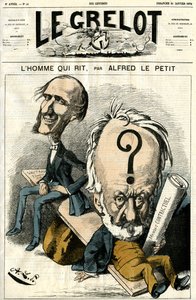 Victor Hugo och Mannen som skrattar. Karikatyr
