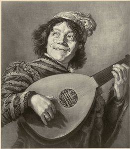 Gycklaren, efter Frans Hals av Alfred Louis Bahuet