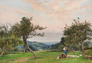 The Duck Pen (akvarell) av Alfred Parsons