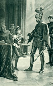 Amiral Sir Andrew Wood och James IV, illustration från "A History of the Scottish People" av Thomas Thomson av Alfred Pearse