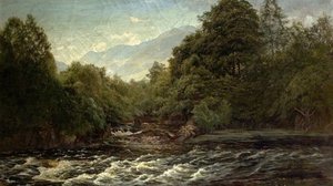Laxpoolen (Salmon Pool on the Spean, Skottland), 1880 av Alfred Pizzey Newton