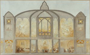 Skiss till kyrkan Saint-Jean de Montmartre, ca 1900 (olja) av Alfred Plauzeau
