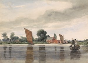 Coldham Hall, med H. Priest och C. Turner Angling, 1835