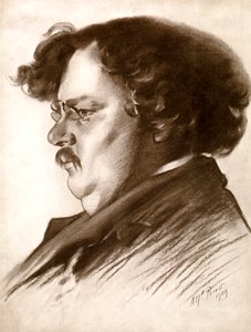Gilbert Keith Chesterton, engelsk författare, 1909 1910.