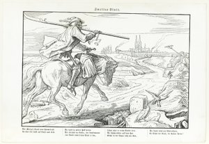Också en dödsdans, plattan II av Alfred Rethel