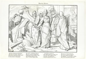 Också en dödsdans, tallrik I av Alfred Rethel