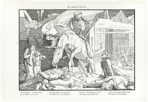 Även en dödsdans, platta VII av Alfred Rethel