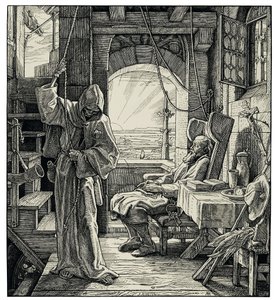 Död som vän, 1851. av Alfred Rethel