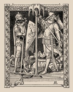 Nibelungen. Hur Sir Dietrichs män alla blev dödade, 1840-1841. av Alfred Rethel