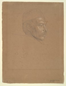 Studie av en man av Alfred Rethel