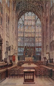 Kör och östra fönstret, katedralen i Gloucester av Alfred Robert Quinton