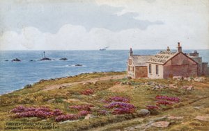 Första och sista huset i England och Longships Lighthouse, Lands End av Alfred Robert Quinton