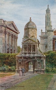 Gate of Honour, Caius College, Cambridge (färg litho) av Alfred Robert Quinton