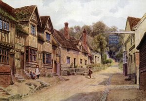 Hus tidigare ockuperade av vävare, Kersey, Suffolk av Alfred Robert Quinton