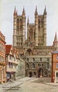 Lincoln Cathedral och Exchequer Gate av Alfred Robert Quinton