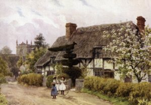Norton, nära Evesham, Worcester (färg litho) av Alfred Robert Quinton