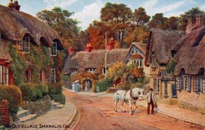 Old Village, Shanklin, Isle of Wight av Alfred Robert Quinton