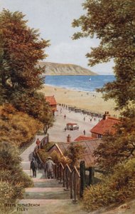 Steg till stranden, Filey av Alfred Robert Quinton