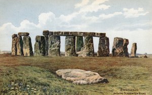 Stonehenge, som visar slaktstenen av Alfred Robert Quinton