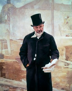 Porträtt av Jean-Charles Adolphe Alphand (1817-1891), fransk ingenjör, Olja på duk av Alfred Philippe Roll (1846-1919) av Alfred Roll