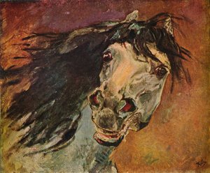 Andalusisk hästhuvud, c1910 av Alfred Roll