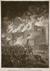 Fall of the Alamo, från en bokpub. 1896 (gravyr)