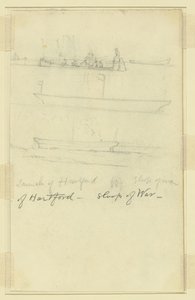 Lansering av Hartford, Sloop of War av Alfred Rudolph Waud