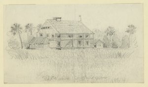Piloter hus St. Johns floden av Alfred Rudolph Waud